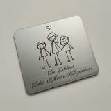 Türschild Mama und zwei Söhne