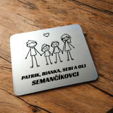 Türschild Eltern und zwei grosse Jungen