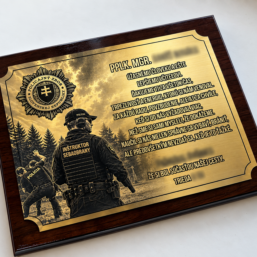 Plakette Rechteck - Polizei