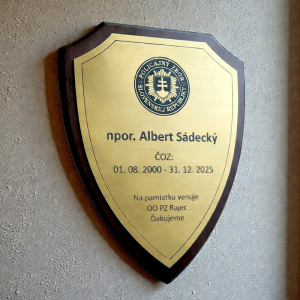 Schildförmige Plakette Polizei