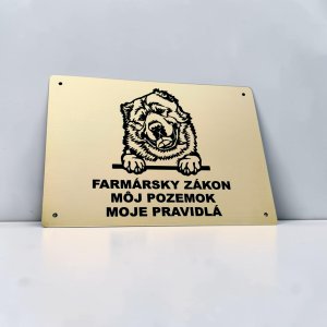 Schild Vorsicht Hund Zentralasiatischer Schäferhund