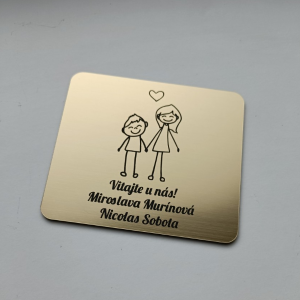 Türschild Mama und Sohn