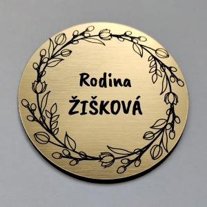 Türschild Floral Round