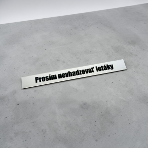 Schild - Flyer 13 x 1,5 cm