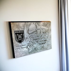 Rechteckige Plakette nach MASS