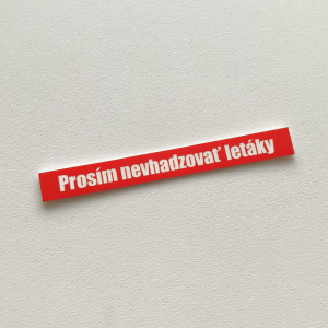 Schild - Flyer 13 x 1,5 cm