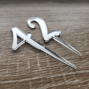 Tortenstecker mit Zahl – Silber